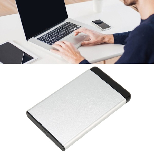 Extern Hårddisk 2,5 Tum USB3.0 5Gbps Överföring Plug and Play Ultratunn Mobil Hårddisk för Dator TV Telefon Silver 80GB