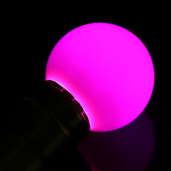 2W E27 Ball Round LED Ball Light Bulb Globe Lamp Home Party Shop Bar Shop Decor Fushia