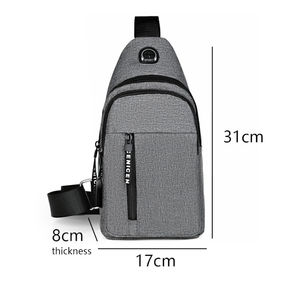 Multifunktionell Crossbody Axelväska Resa Vandring Dagryggsäck