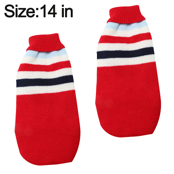 2 stk. kæledyrs tøj Hund varm tøj Hund sweater i efterår og vinter
