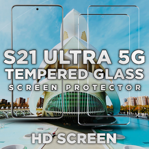 2-Pack Galaxy S21 Ultra 5G Härdat Glas Skärmskydd – Perfekt Passform och Enkel Installation