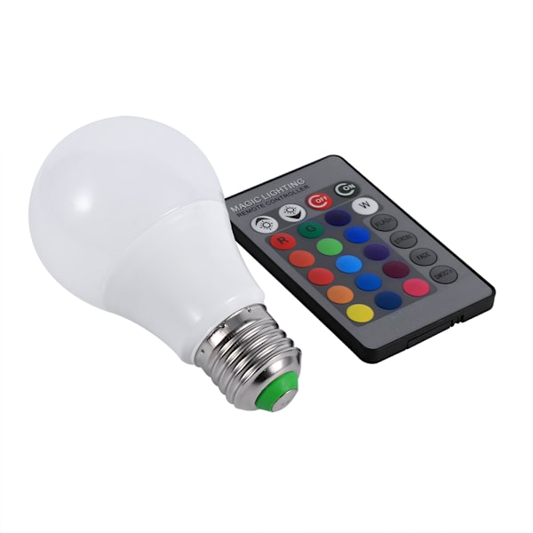 16-fargets LED RGB fargeendringslampe med fjernkontroll 85V-265V RGB-5A (5WE27)