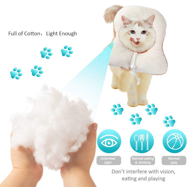 1 st kattkrage katt hals donut katt husdjur huvudskydd anti-slickande, postoperativ reparation anti-slickande