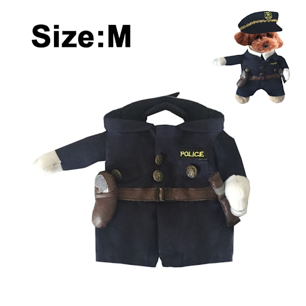 Husdjurs Polis Kostym Hund Katt Husdjur Halloween Jul Prop Klä Ut Festkläder