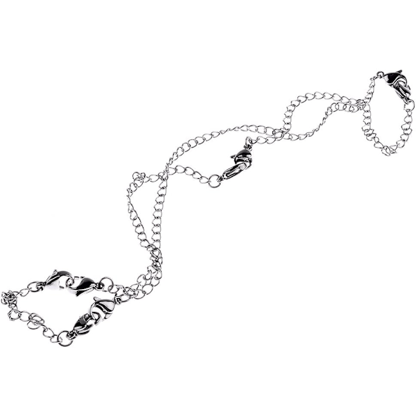 8 st rostfritt stål halsband förlängare armband förlängare förlängningskedjeset 4 olika längder: 6 tum 4 tum 3 tum 2 tum