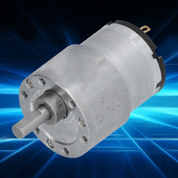 DC 12V Gearmotor Hastighedsreduktion CW CCW Kobbertråd Motorer med 6mm D Aksel JGB37‑520960RPM