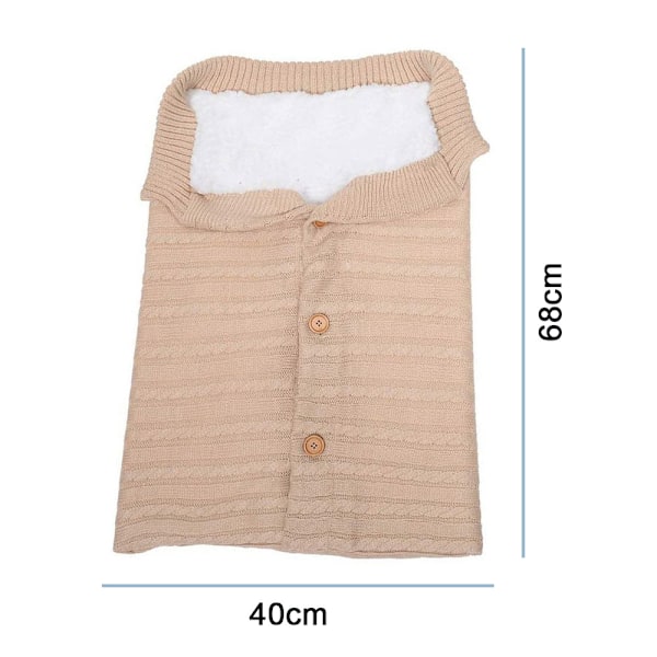 Unisex Babyteppe i Myk og Tykk Fleece - Strikket Babyteppe for Jenter og Gutter - Vognomslag for Nyfødte - Babytilbehør