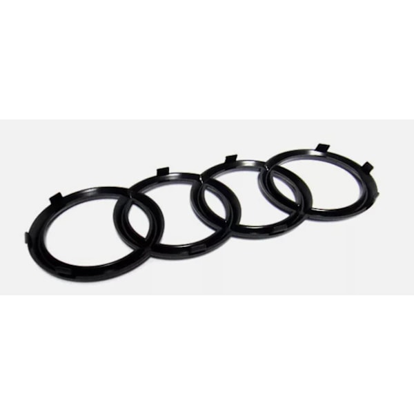 Sort Glans Frontgitter Ring Logo Badge Emblem til Audi A1 A3 A4 A5 A6 273x94mm