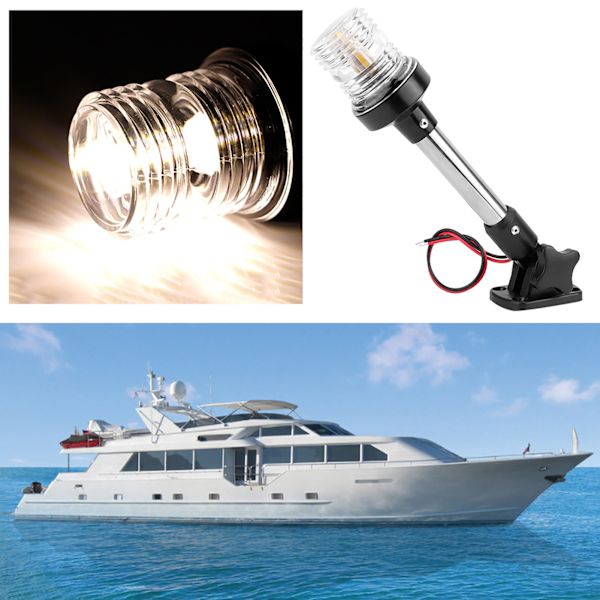 248mm Nedfellbart LED Navigasjonssignal Lys For Yacht Båt Heks Lys