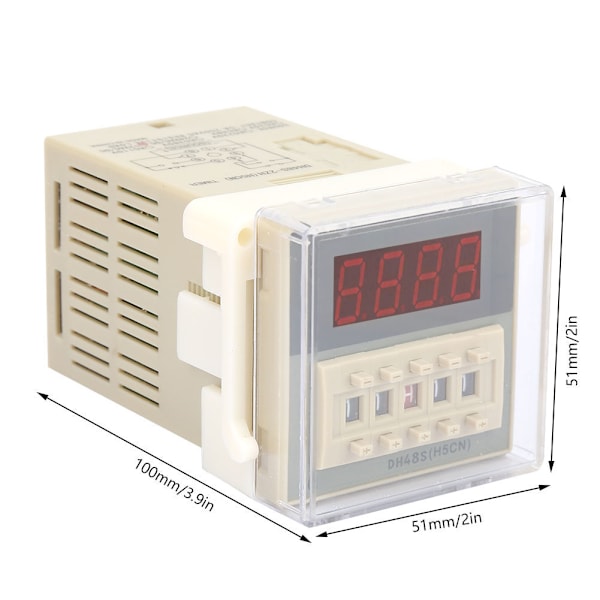 O111ROM DH48S-2ZH LCD Digital Tidrelémodul 8-pins Tidforsinkelsesinnretning 0,01S-99H99M (380VAC)