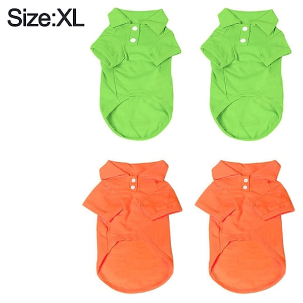 4 stk. Hundetøj Kæledyrstøj Teddy Golden Retriever tøj Teddy Chihuahua poloshirt