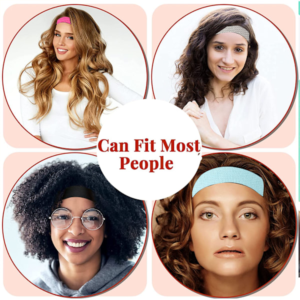 7 st Wig Elastic Band för Edges Hårkantborste och Kam Mjuk Kantband Justerbar Wig Kantband Elastiskt Band