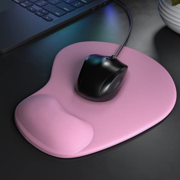 Mørkrosa - Gelmusematte - Gaming håndleddsstøtte - Musematte håndledd[TT]