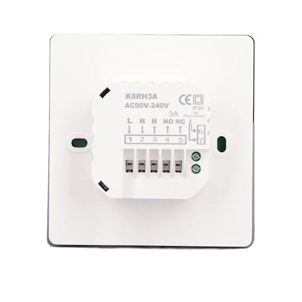 3A Smart Termostat LCD Fargeskjerm Høy Nøyaktighet Programmerbar Termostat Vannvarme Kjelvarme for Hjem Handlecenter AC90‑240V Grå WiFi