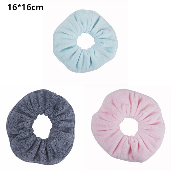 3-pack Hårhandduks-Scrunchies för att torka håret, absorberande tjocka hästsvanshållare för vått hår