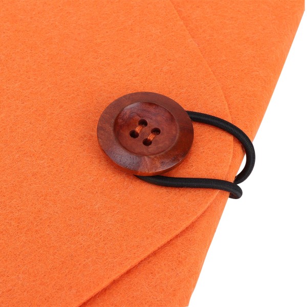 Orange Button Filt Förvaringsväska Organizer för Smart Phone Mobile