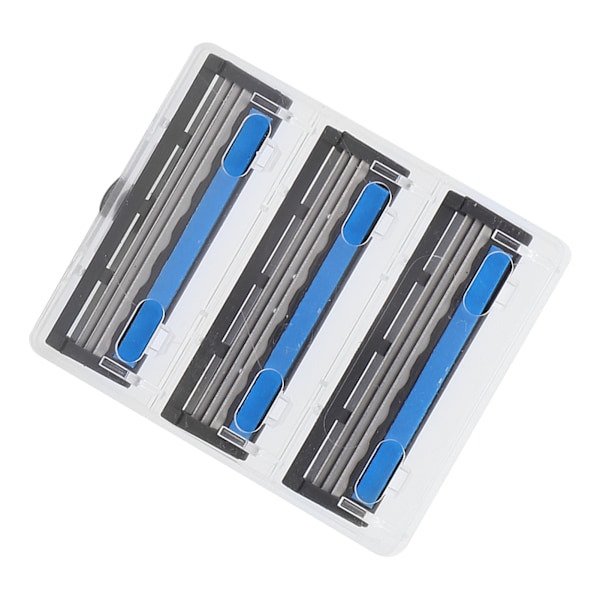 3-pack Rakblad Retro Roterande 3-lagers Rakbladspåfyllningar Män Rakblad