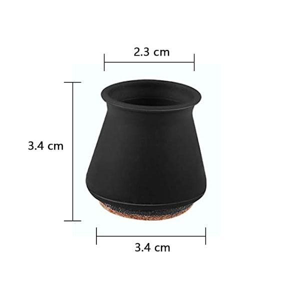 Stolbensskydd 16 ST Silikon Stolbensskydd med Odelbara Filtplattor, Flytta Möbler Tyst och Skydda Dina Golv Från