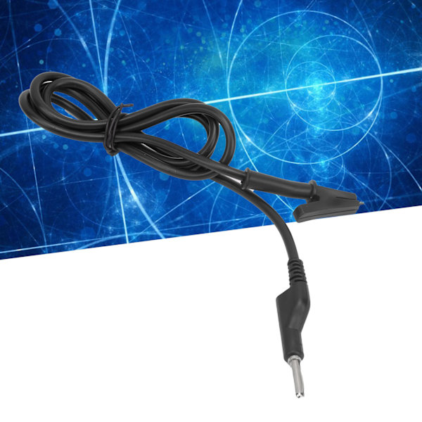 Krokodilklämma Tråd Silikon Banananslutning 4mm Testkabel för Multimeter 10ABlack