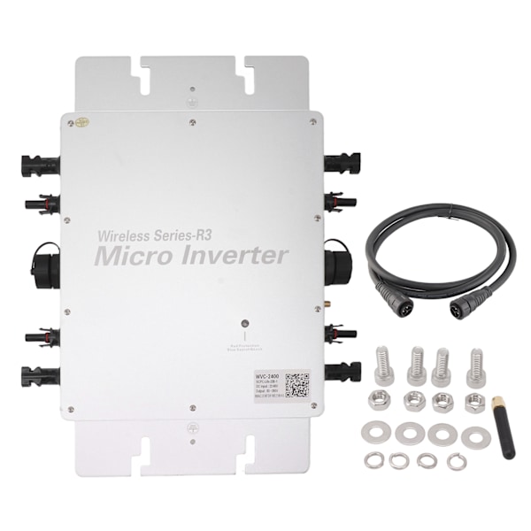 WVC 2400W Solcelle Mikro Inverter IP65 Vandtæt Solcelle Nettilsluttet Inverter Solcelle Hjemmeenergi System 100V‑240V