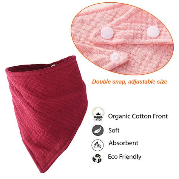 Muslin baby tørklæde Sutte-smekke ren bomuld absorberende bandana