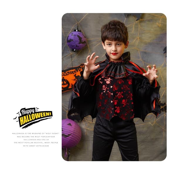 Retro vampyrheks-kostyme for barn Boy 160