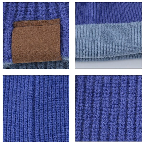 2 stk sammenleggbare ullstrikklue, unisex, egnet for høst, par, foreldre og barn, bruk når du går ut sammen