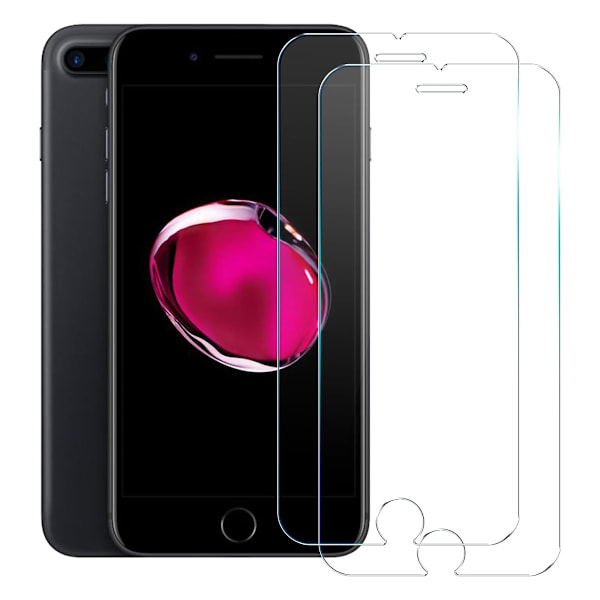 2-Pack härdat glas för iPhone 7/8 Mobiltelefon Film - Helskärm Ultra uppenbar härad film