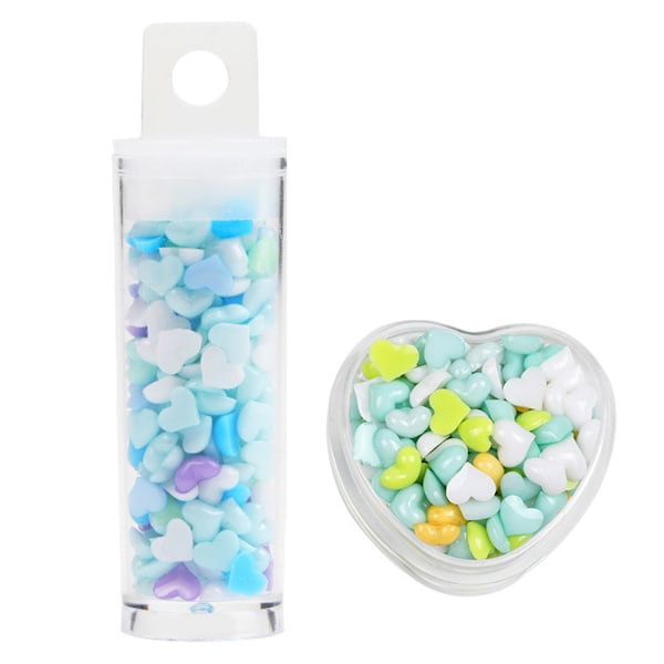 Hjärta 3D Nagelkonst Charm, Resin Ljusförändrande Nageldekaler för Akryl Nagelkonst Tillbehör, Hjärta Kärlek Nagelcharm Design för Kvinnor Nagelkonst