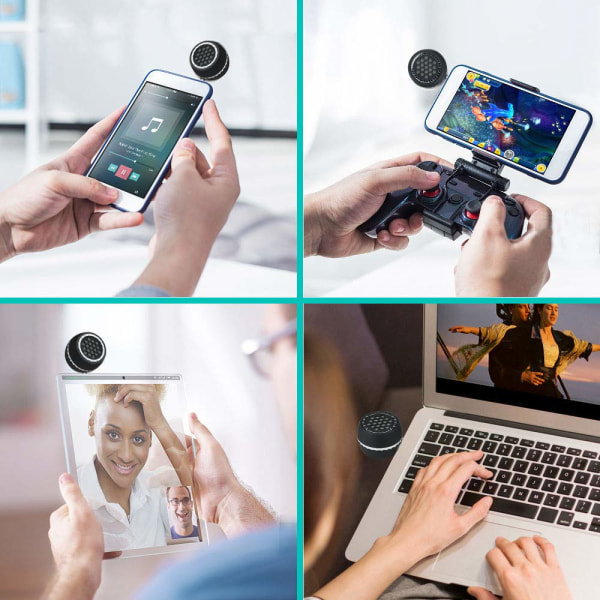 Bärbar högtalare, mini mobiltelefonhögtalare med 3,5 mm AUX ljudgränssnitt i klar bas Micro USB port Audio Dock för smartphone, iPad,