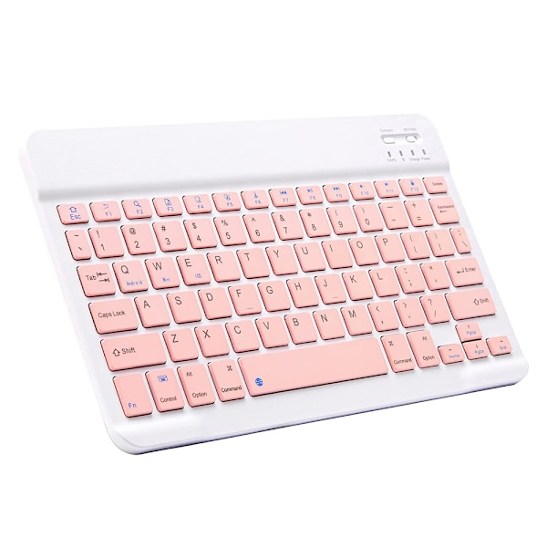 Ultra-tynn Bluetooth-tastatur Bærbar Mini Trådløst Tastatur Oppladbar for iOS Android Windows - 10 tommer