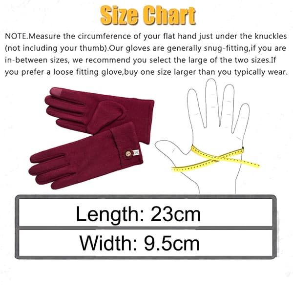 Women's Warm Winter Gloves, Touchscreen Compatible Fleece Lined Windproof Driving Gloves Hand Warmers[TT]