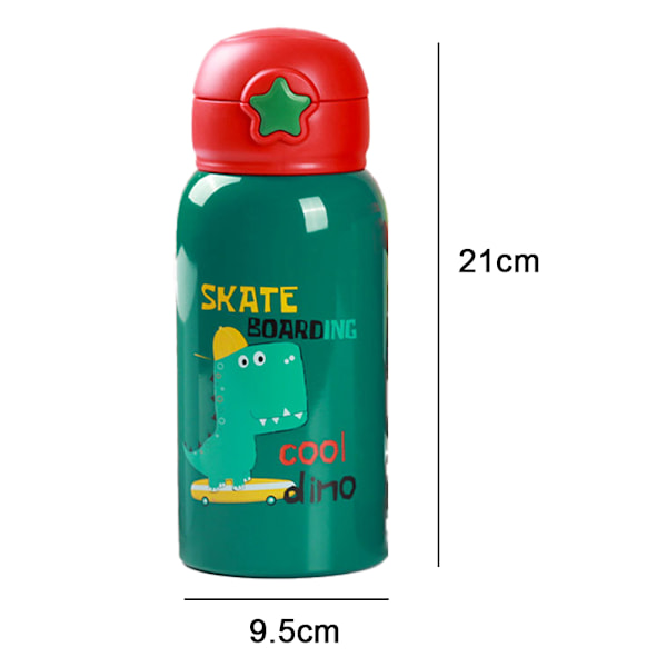 Toddler Sippy Cup med Strå, Zoo Rustfrit Stål Stråflaske