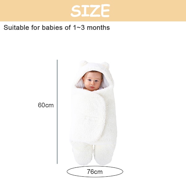 Söta Nyfödda Babyfilt Plüsch Swaddle-Filtar