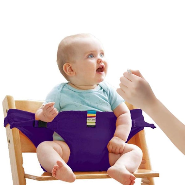 Foldbar Bærbar Spisebordsstol Sæde Sele Beskyttelsesbælte Spænde Bælte til Baby og Småbørn