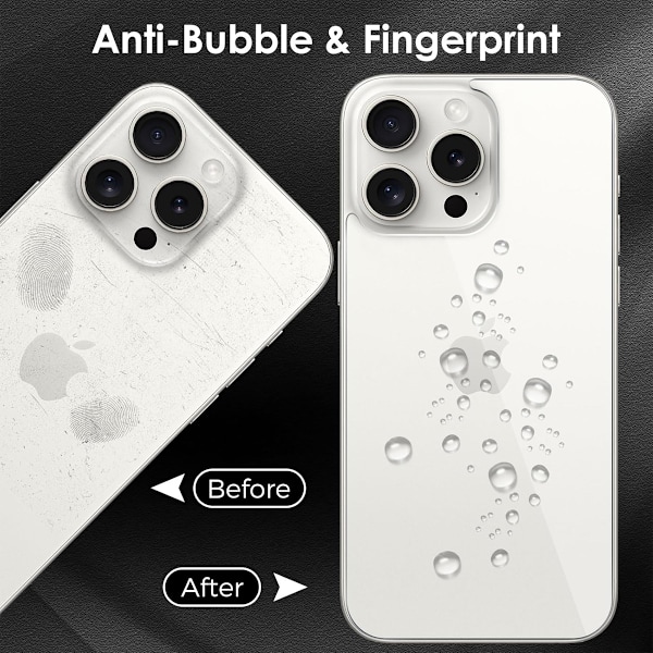 Lämplig för iPhone 16 Pro Max tillbaka härdat glas 0,3 mm