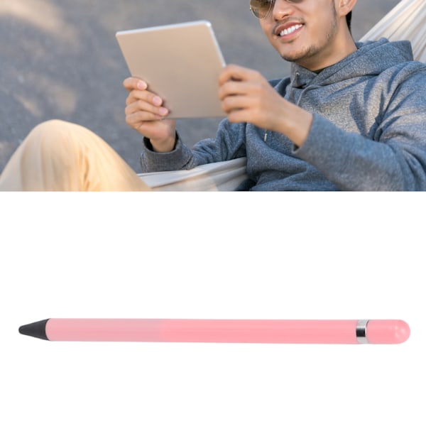 Pekstift för Skärm - Skriver Smidigt och Tyst, Fibertipp, Noggrann, Repskyddande, Färgglad, Pekskärmspenna för Telefoner och Surfplattor - Rosa