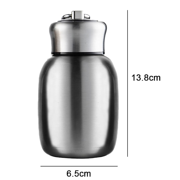 Mini 280ml Vannflaske i Rustfritt Stål, Isolerte Vannflaske Lekkasjesikker Sport Tumbler Cup