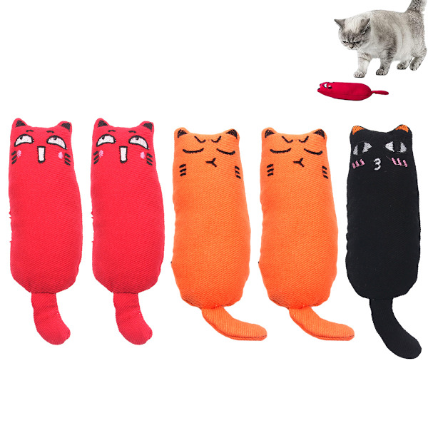 Kattmynta leksak, katt tuggleksak bitresistent kattmynta leksaker för katter, kattmynta fylld tecknad mus katt tandspricka tuggleksak