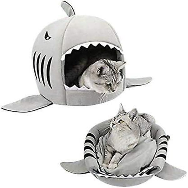 Cat Cave Bed Shark Pet Basket 2 i 1 soffa & Cozy Nest Warm