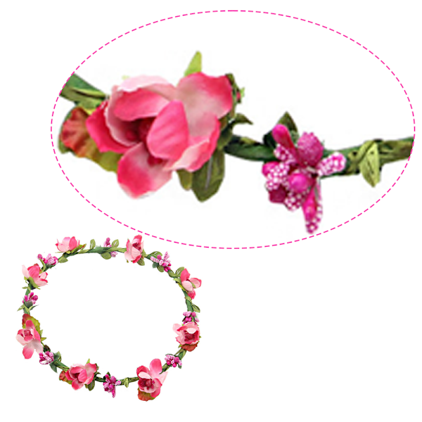 Blommig Höst BOHO Hårband Blomsterkrans Festival Bröllop Strand Hårkrans