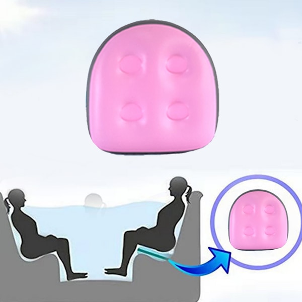 Sædepude med sugekop, rygstøtte bade spa pude blød oppustelig massagepude, komfortabel holdbar sugepude til varmtvandsbad & spa
