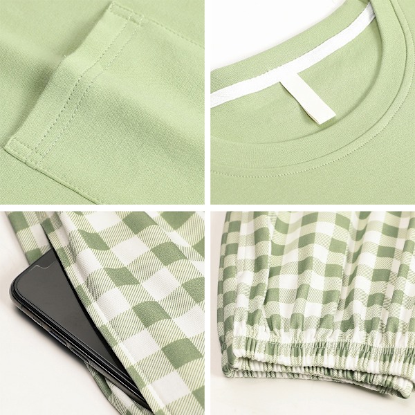1 setti Naisten pitkähihaisia yöasuja, pitkät housut Pehmeä loungewear setti L (4 tyyliä - 4 väriä)