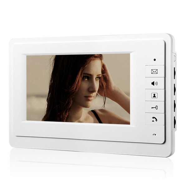 100-240V 7-tums Färg LCD Videodörrtelefon Dörrklocka Nattseende Kamera Intercom för Hem UK
