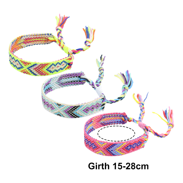 3 st armband vävda tofsar armband boho smycken för kvinnor, vänskapsarmband för kvinnor flickor