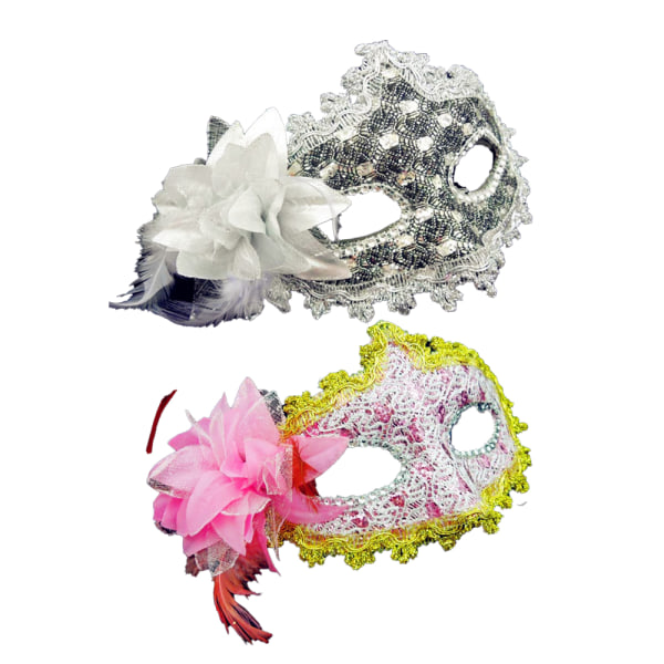 Masquerade Mask for Women Christmas Women Flower Half-face