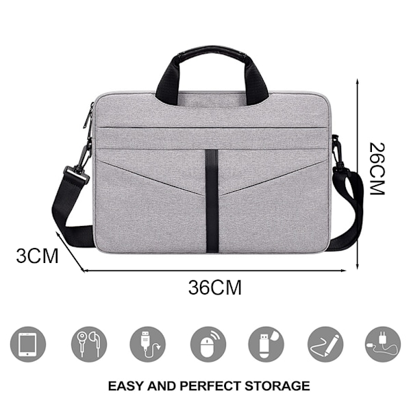 Laptopväska - Laptop En Axelväska - 13,3 \"Notebook Dator Inner Väska med Axelrem