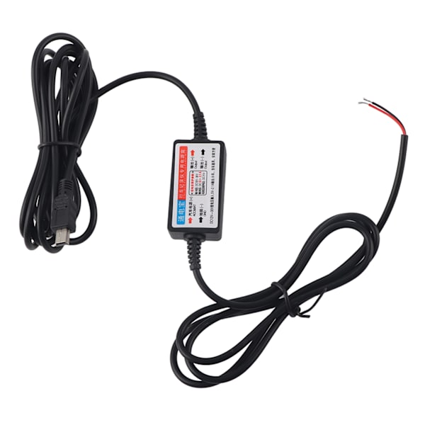 Spänningsreducerare för lågspänning, Mini USB 12V till 5V Konverterare, 3m Kabel