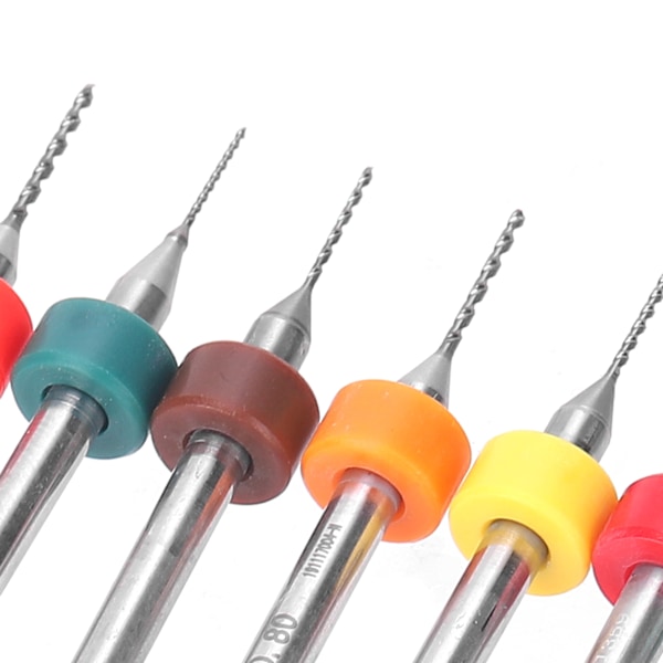 10 st Micro Twist Bits Legering Tungstenstål Handhållen Kretskortsborrverktyg 0,1‑1mm
