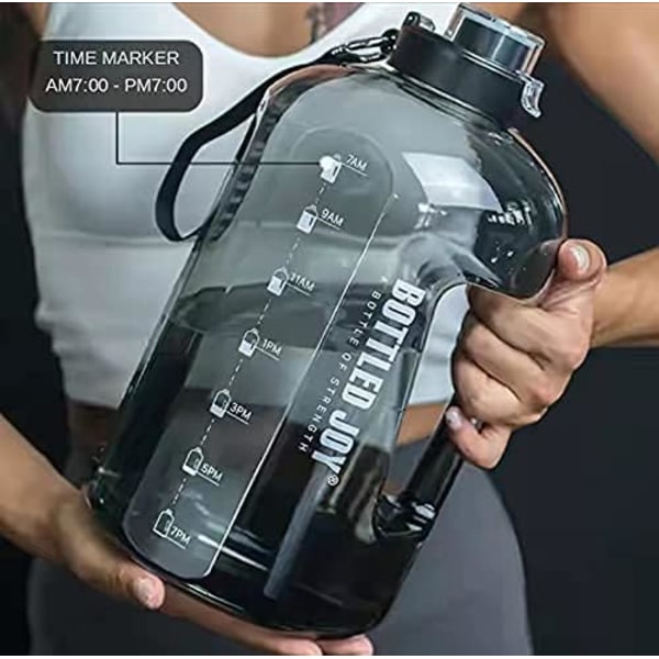 Sports Vandflaske (50OZ/85OZ/1GALLON) Plastik Stor Udendørs Vandtank Camping Bærbar Rejse Drikke Plastik Vandflaske (1GALLON/4.1L, Klar)